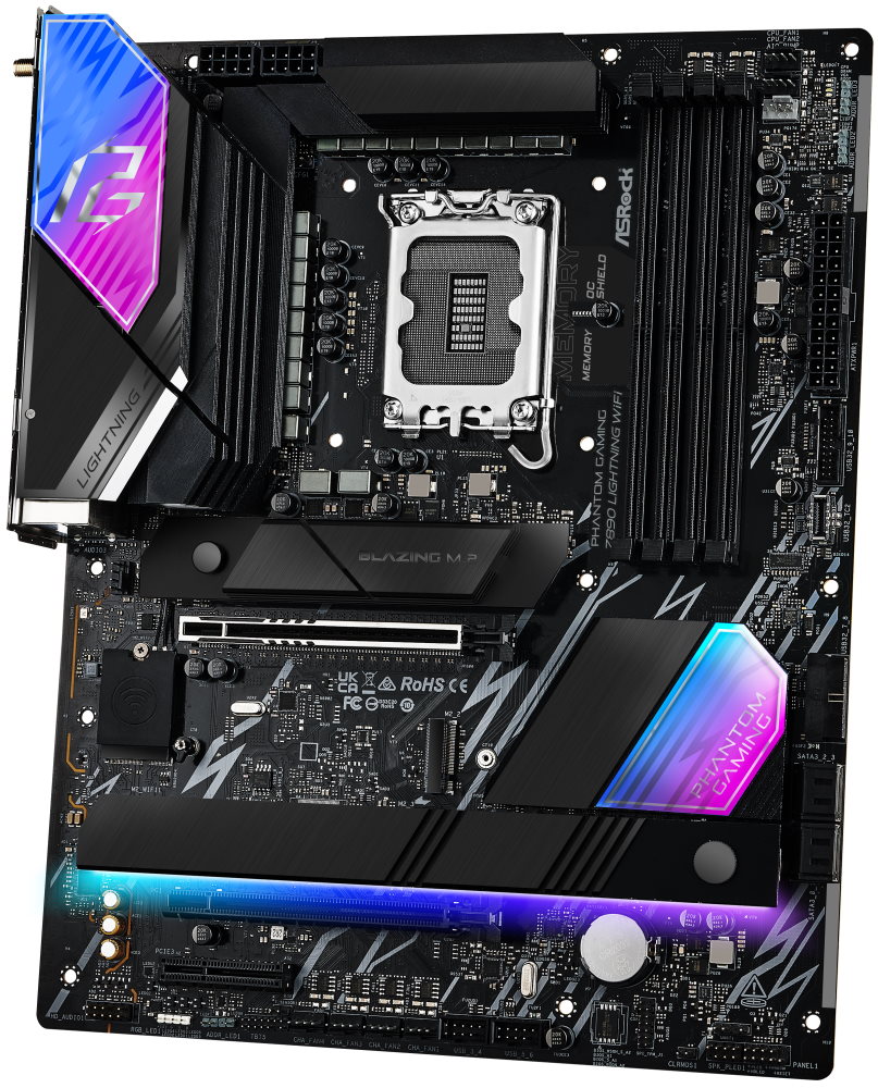 ASRock Z890 Lightning WiFi / Intel Z890 / LGA1851 / 4x DDR5 / 4x M.2 / HDMI / 2x Thunderbolt 4 / WiFi / ATX
